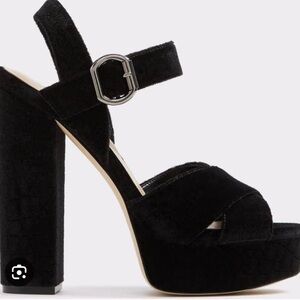 Aldo kealah platform heels in velvet snake print